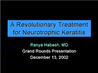 Neurotrophic Keratitis